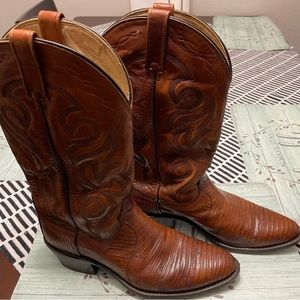 Dan Post Teju Lizard Boots Size 10 1/2D